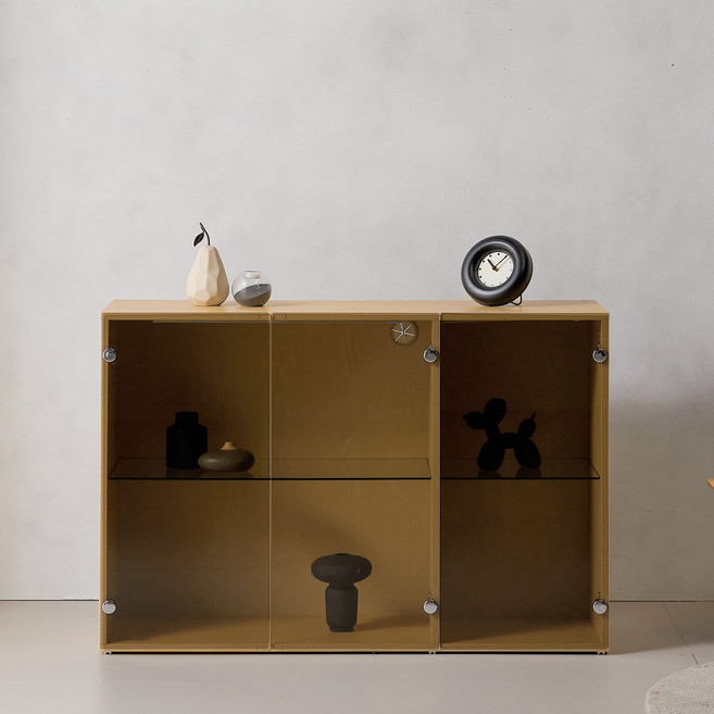 파로마 까사 브론즈 유리 진열장 1200 UYR4202, 메이플