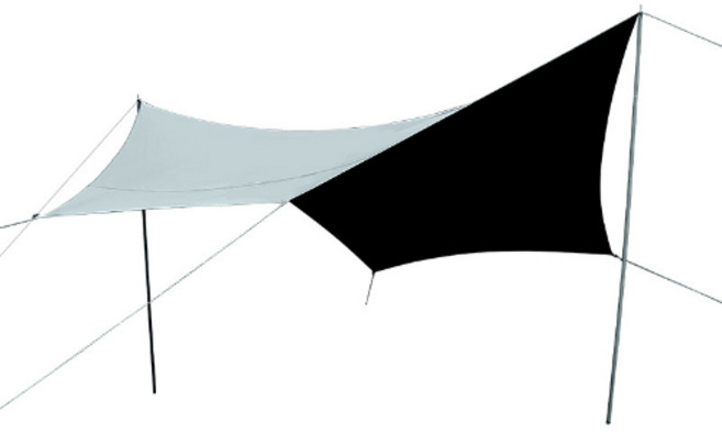 SAGITAR 홀리데이 타프 야외 야영 텐트 그늘막 차양 캠핑 비 차단 텐트, 5-8사람, 블랙-육각형 타프(5Mx4M)