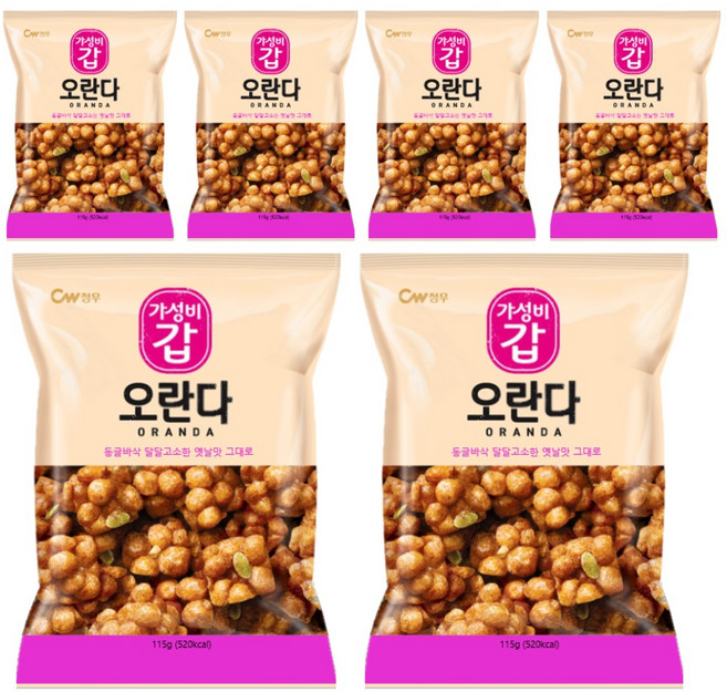 청우식품 오란다, 115g, 6개