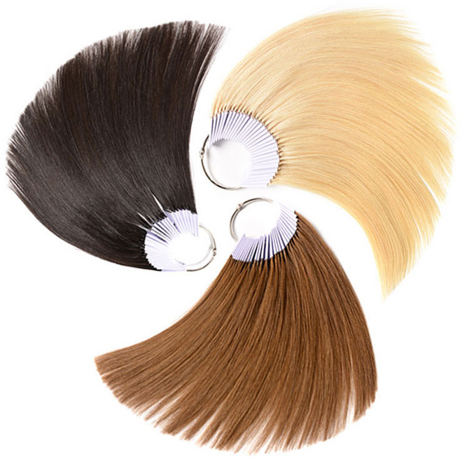 다다올 염색피스 30p 인모 100프로 염색 테스트용 연습가발 컬러링피스, 1개, 아이보리