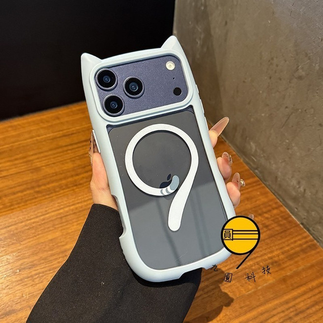 立體貓耳 iPhone 保護殼 高透不發黃