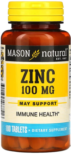Mason Natural 메이슨네츄럴 아연 100 mg 100 정, 1개, 100정 - 쿠팡