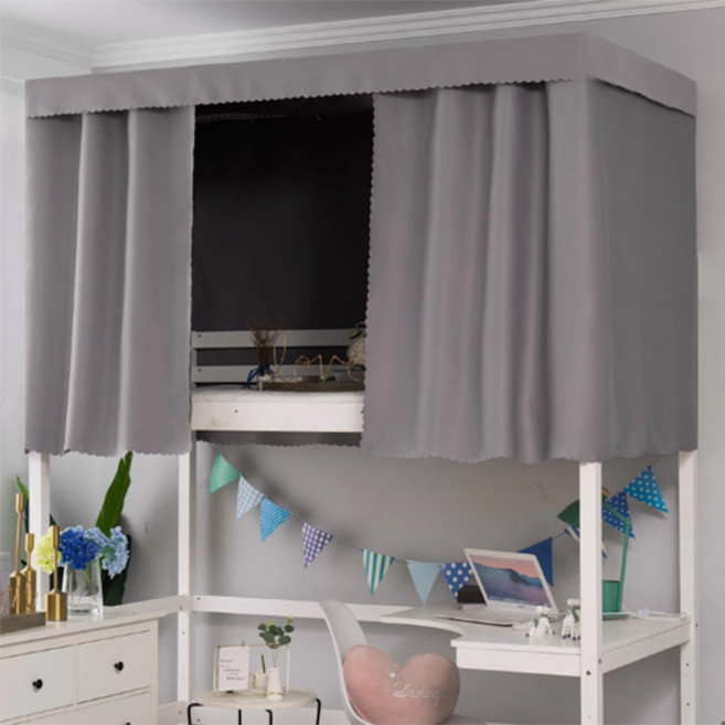 게스트하우스 기숙사 2층 이층 벙커 침대 암막 커튼