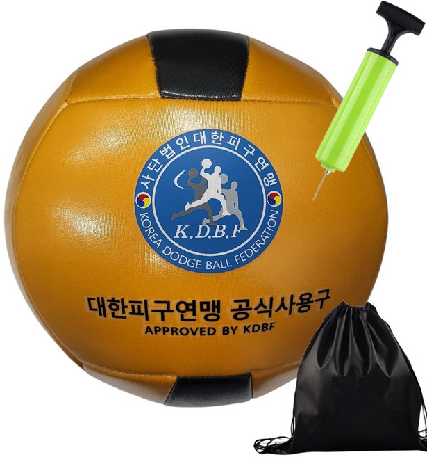 피안 PIAN 피구공 학교 공인피구공 대한피구협회공인구 투센 볼펌프 파우치, 1세트, 중고등용/성인용