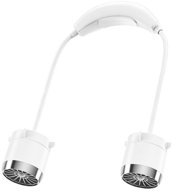 便攜式掛脖風扇, 白色, FY25