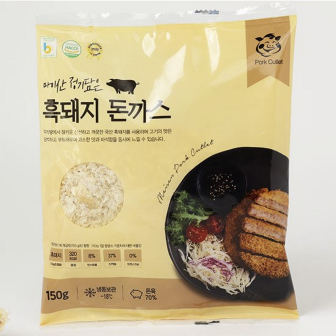 진안 마이산 흑돼지로 만든 돈까스 5매 + 치즈돈까스 5매, 150g
