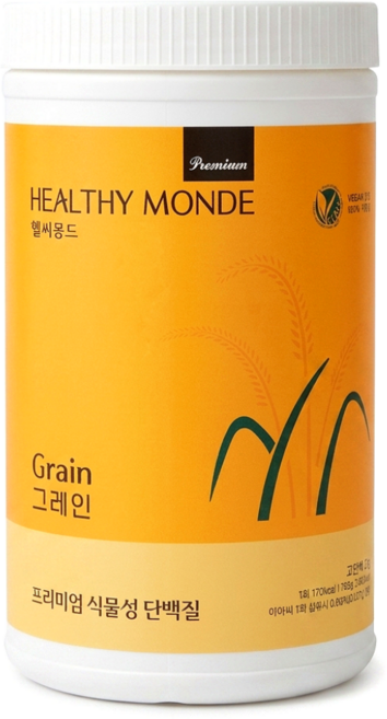 헬씨몽드 식물성 단백질 쉐이크 프로틴 파우더 분말 그레인, 765g, 1개