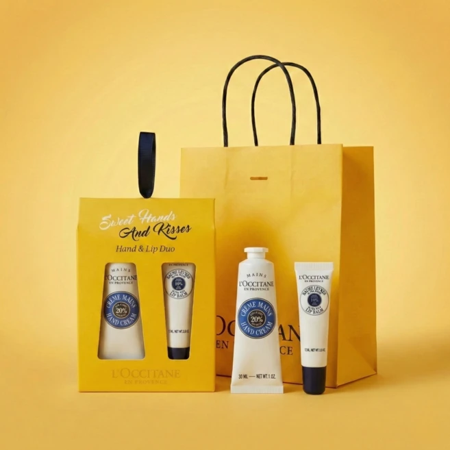 록시땅 핸드크림 30ml & 립밤 12ml 선물용 시어버터 GIFT PACK 세트 (본품+선물포장+쇼핑백), 1 - 쿠팡