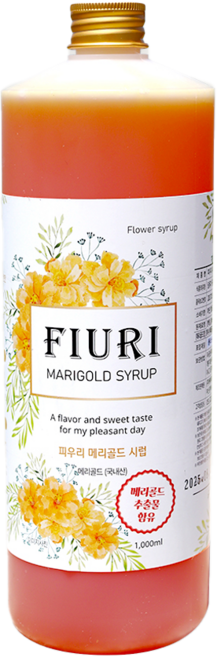 올차 메리골드시럽 꽃차 에이드, 1개, 1L