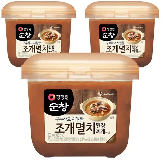 청정원순창 조개멸치 된장찌개 양념 900g 3개, 1개