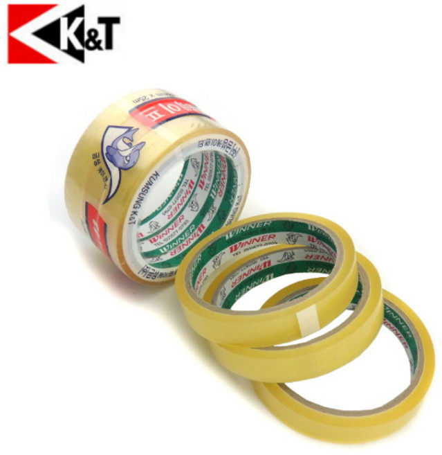 금성 유리 OPP 투명 박스 스카치 포장 테이프 12mm 16mm 25mm, 투명테이프16mm, 1개
