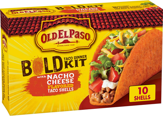 Old El Paso Bold Taco Dinner Kit Old El Paso Bold Taco Dinner Kit with Nacho Cheese Flavored Stand, 1ml