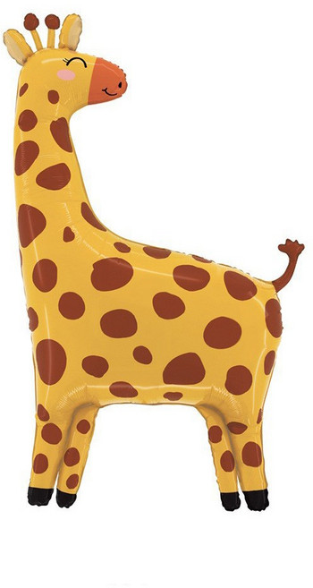 파티아일랜드 정글 기린 동물 호일 풍선 생일 파티용품 동물풍선, 1개