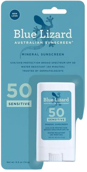 블루 리자드 센시티브 미네랄 선스틱 SPF 50 14g 2개 BLUE LIZARD Sensitive Mineral Sunscreen Stick