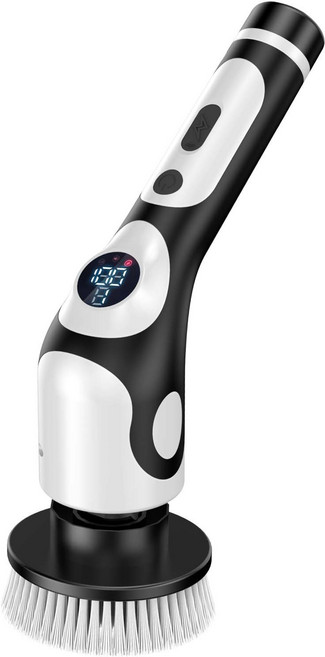 카토 다기능 무선 전동 청소솔 자동회전 핸디형 욕실 바닥 청소기 길이조절 스틱, 1개, 흰색