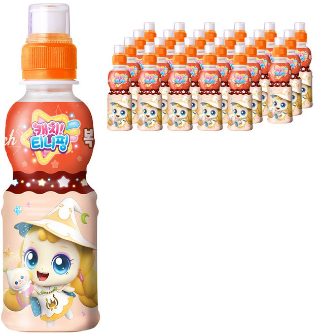 웅진 캐치 티니핑 복숭아맛, 200ml, 24개