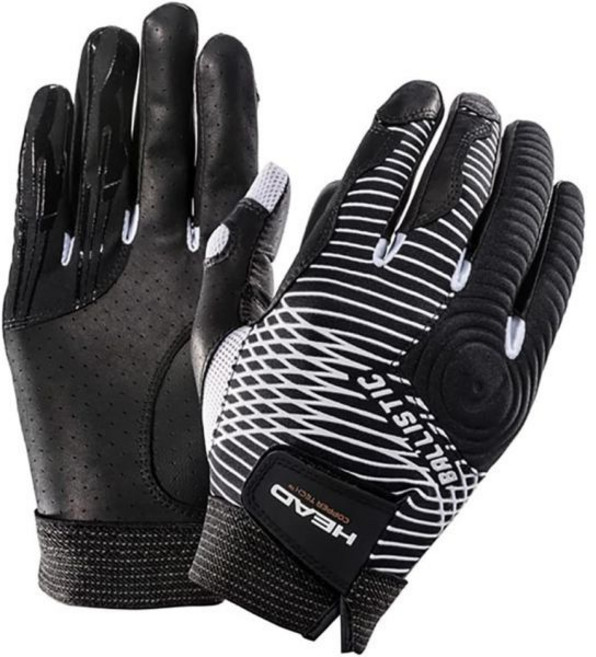 HEAD 라켓볼장갑 라켓볼글러브 오른손 및 왼손용 헤드 가죽 라켓볼 글러브 탄도 CT, Black/White, X-Small_Right