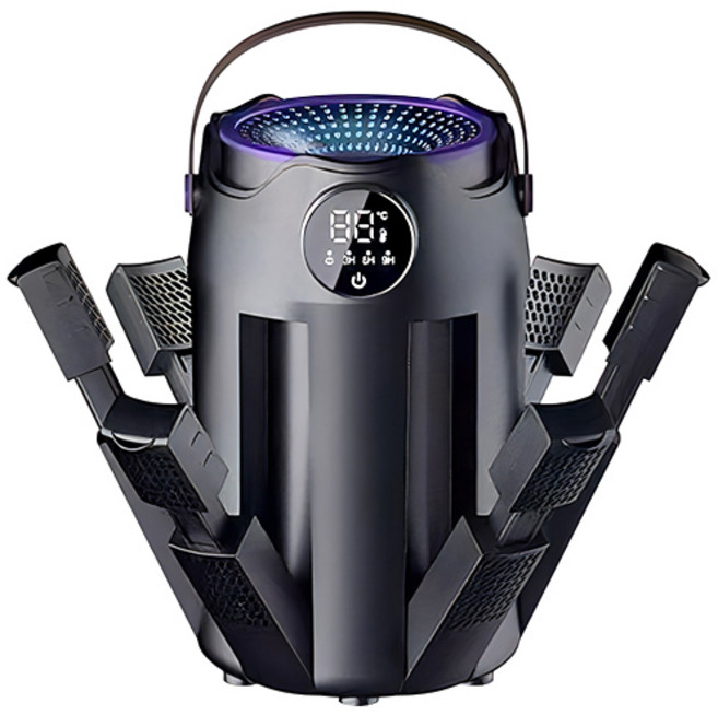 六臂折疊烘鞋器 智能恒溫烘鞋機, 高級黑 110V H1六臂烘鞋機, H1