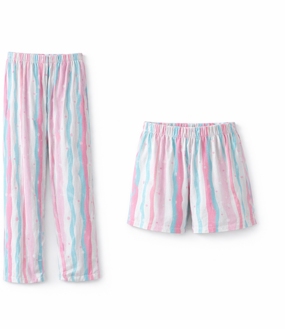 1+1 티니플럼모드 여성 여름 파자마 잠옷 반바지 2장