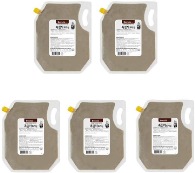 청정원대상 베스트코 흑임자 드레싱 2KG 5개