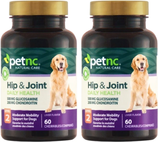 petnc NATURAL CARE 반려동물 천연 케어 골반 & 관절 레벨 간 맛 씹는 캔디 60개 2 SET, 1개 - 쿠팡
