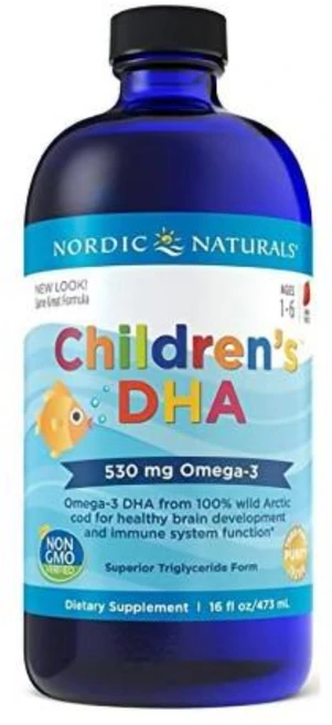 노르딕 내추럴스 액상 키즈 DHA 오메가3 473ml (딸기맛) Children DHA Liquid Omega 3 DHA Fish Oil, 1개 - 쿠팡