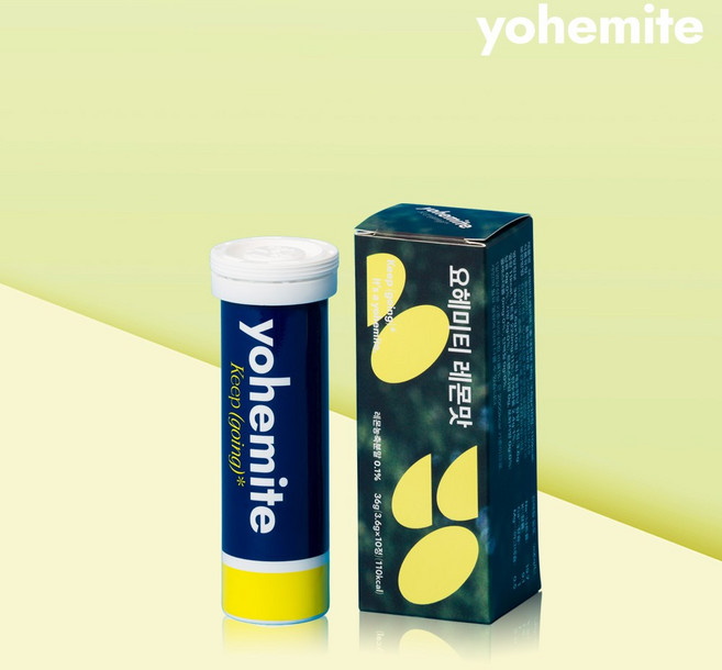 요헤미티 워터 레몬맛 이온음료 무설탕, 36g, 1개