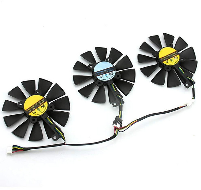 새로운 87MM FDC10U12S9-C FDC10H12S9-C 냉각 팬 교체 ASUS Strix GTX 1060 OC 1070 1080 1080Ti RX 480 그래픽 카드 (, 새로운 87MM FDC10U12S9-C FDC10H12