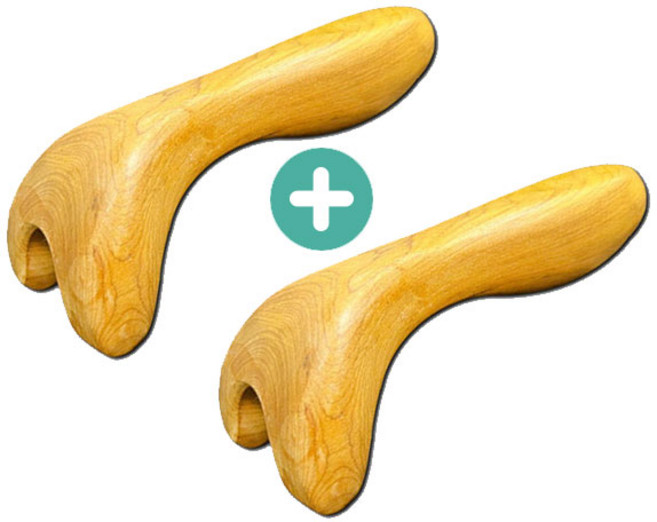 나무괄사 호미봉 Y형 지압기 손지압기 뒷목지압 1+1, 1개