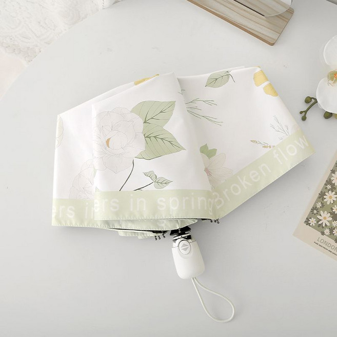 8살대 접이식 우양산 겸용 우아한 플라워 꽃 봄날 레터링 튼튼한 암막 수/자동 3/5단 자외선차단 바람막이 장마철 폭설폭우 대비 선물용 방수 편한 휴대용 최신상