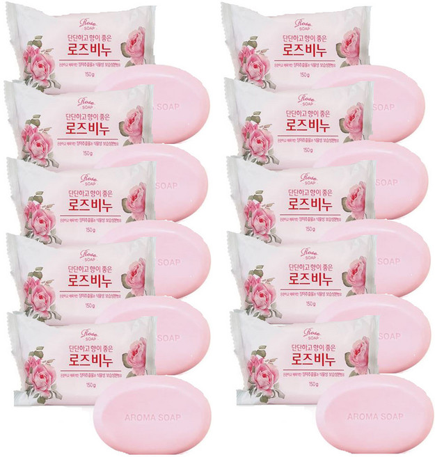 동서씨앤지 단단하고 향이좋은 로즈 비누 150g 10개, 10개입