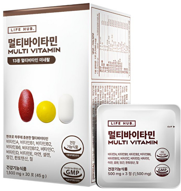 라이프허브 멀티바이타민, 1박스, 30회분