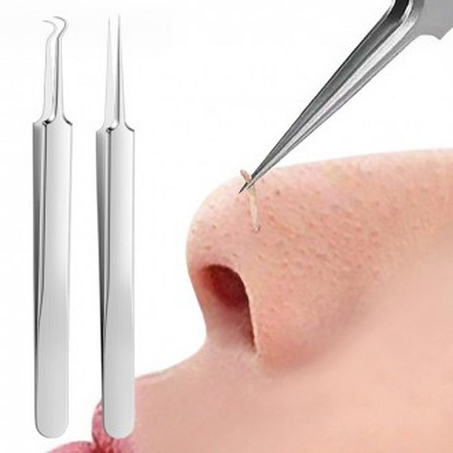 [원달러샵] 쥐젖 등등 화이트헤드 블랙헤드 제거기 (멀티 핀셋), 1개