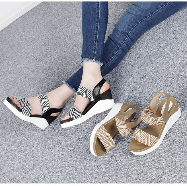 웨지굽샌들 스트랩샌들 슬링백샌들 7센치굽 국산c