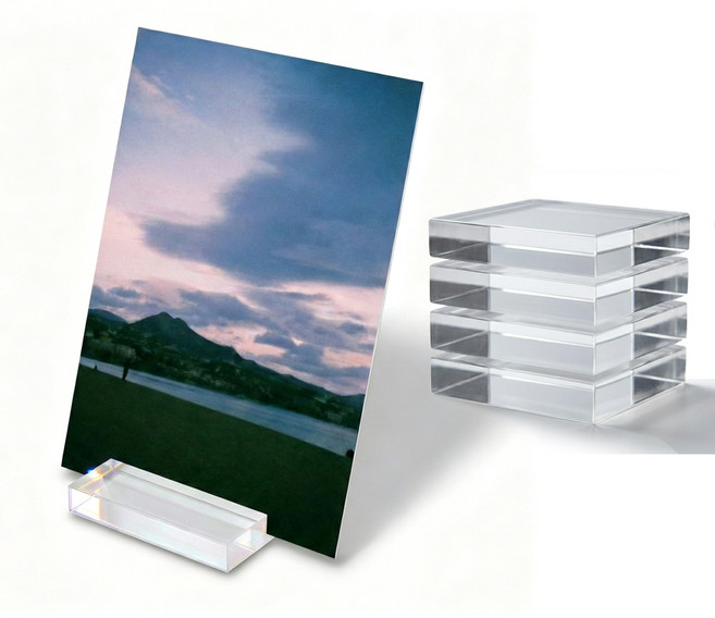 [100%투명] 아크릴 엽서 가격표 메모 꽂이, 5개, 투명