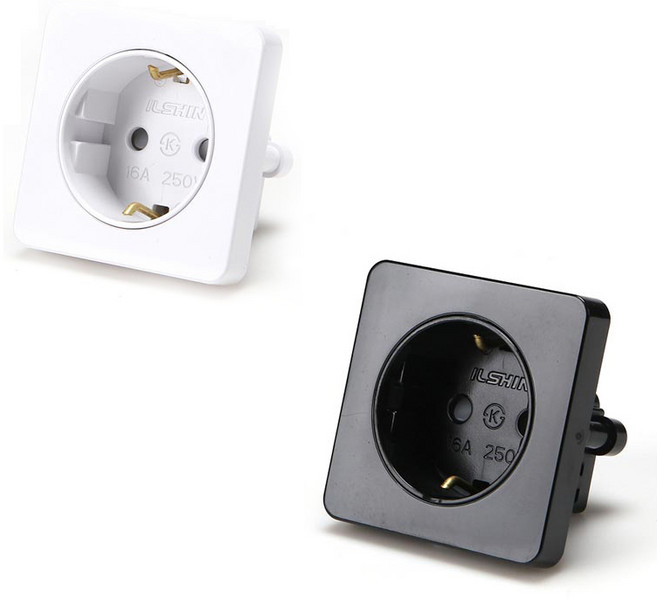 일신 매입콘센트 정사각 1구 콘센트, 화이트, 1개