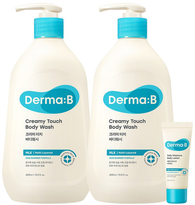 더마비 크리미 터치 바디워시 기획 (400ml+로션20ml), 2개, 420ml