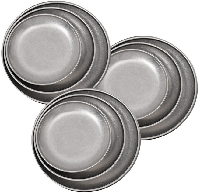라인하임 스텐 원형접시 세트, 1세트, 빈티지