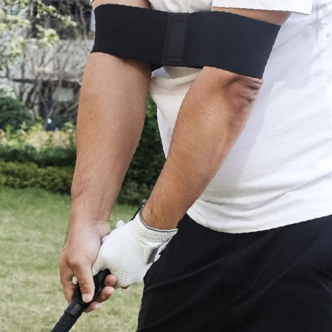 골프연습용품 스윙훈련보조기구 팔각도고정밴드 폼교정용 착용형 연습도구 실내외겸용, 1개, 상세페이지 참조
