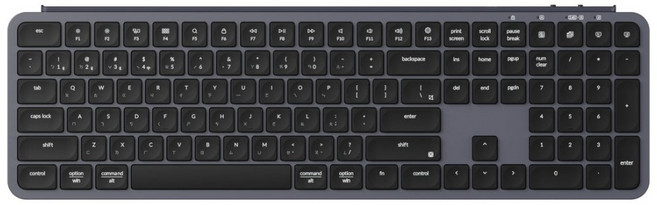 Keychron B6 Pro 超薄無線鍵盤 2.4GHz 藍牙 有線 三模 輕巧 支援 Mac/Windows 英文版 深空灰 注音版本, 深空灰/注音版本