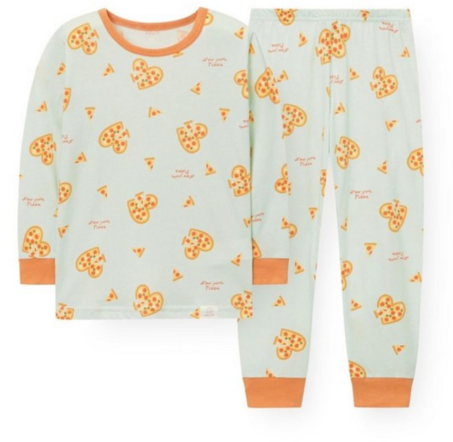 아동 G313 하트피자키즈 9부소매 내의 세트 OR25FKFPG313