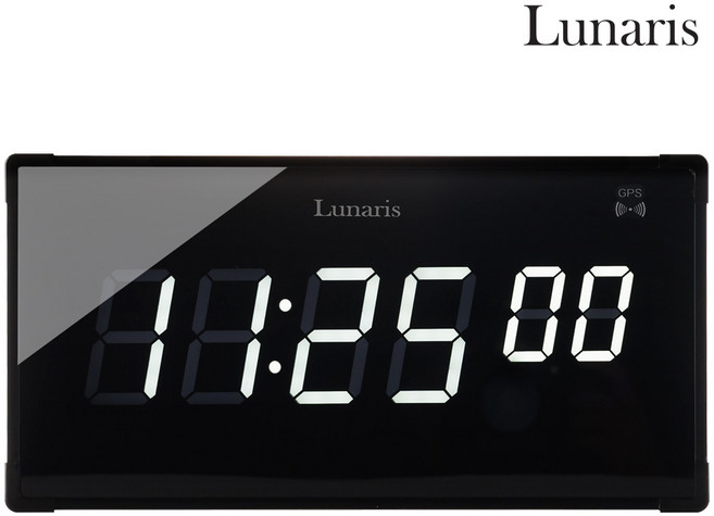 국산 루나리스 GPS수신 해비치 LED 전자벽시계, 블랙