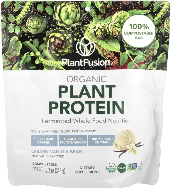 새해 건강을 선물하세요 PlantFusion 유기농 식물 단백질 크리미한 바닐라빈 348g(12.2oz) 특별관리진행, PlantFusion유기농식물단백질크리미한바닐라빈348, 348g, 1개 - 쿠팡