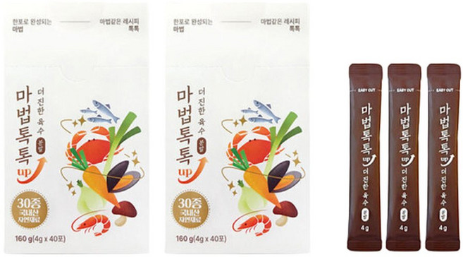 마법톡톡 더진한 육수분말 멸치국물 가루육수 1세트 80포+ 체험분 3포, 4g