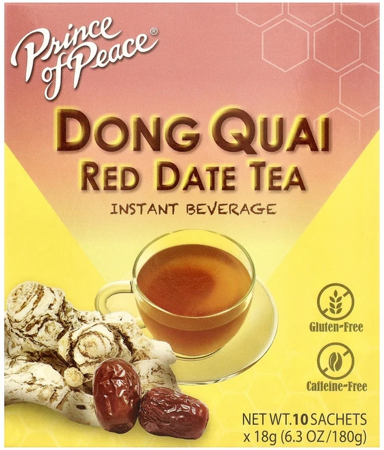 Prince Peace 당귀 레드 대추야자 차 카페인 무함유 10팩 180g(6.3온스), 180g - 쿠팡