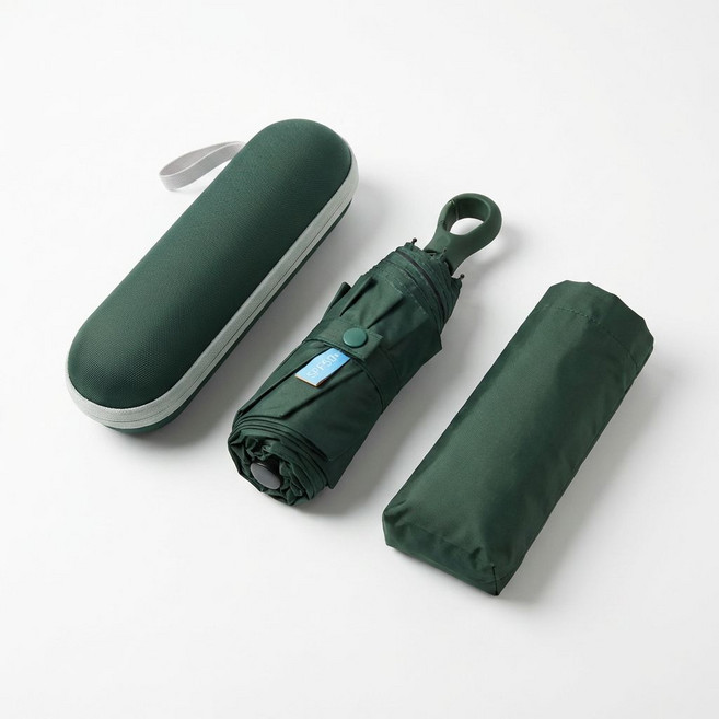 고리형 초미니 5단 양우산+보관파우치 접이식 우산 양산 겸용 우산 수동우산