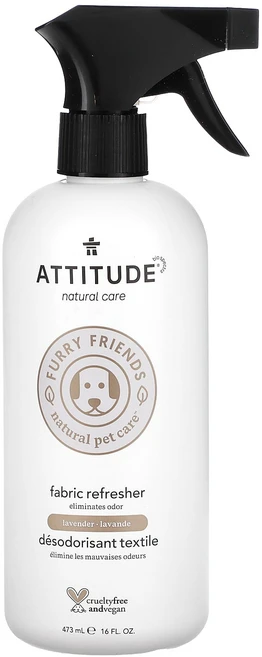 ATTITUDE Furry Friends 내추럴 펫 케어 패브릭 리프레셔 라벤더 473ml(16fl oz), ATTITUDEFurryFriends내추럴펫케어패브릭리, 1개, 473ml - 쿠팡