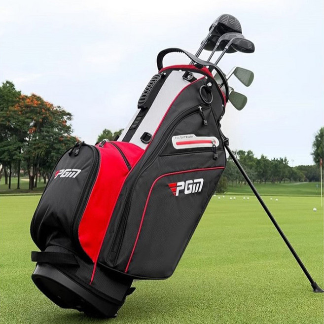 PGM 골프 클럽 파우치 소형 캐디백 초경량 클럽케이스 휴대용 하프백, 레드/블랙
