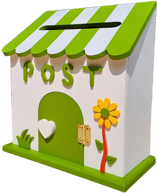 마프 P0990 프로방스 하트손잡이 우체통, P0990G그린 프로방스 하트손잡이우체통, 1개