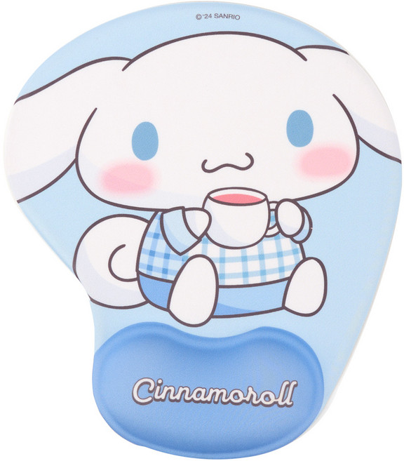 산리오 캐릭터즈 룸투어 시나모롤 손목 보호 마우스 패드, 1개